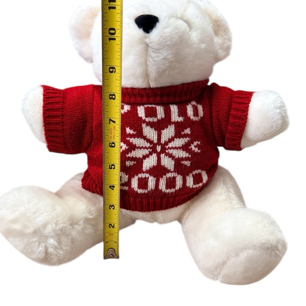 Vintage Polo Millennium Bear Plush with Red Sweater - Picture 7 of 7